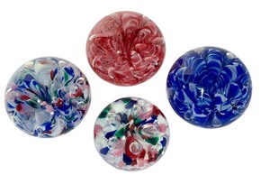 lot 305 image: Four Gorgeous Art Glass Paperweights