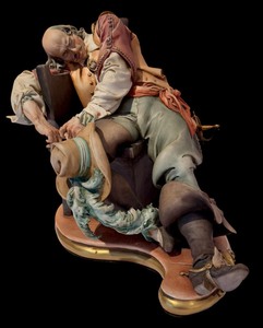 lot 150A image: Vintage Extra Large Capodimonte Sleeping Cavalier Porcelain Figurine