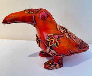 lot 230 image: Vintage Mid Century Colorful Ceramic Bird