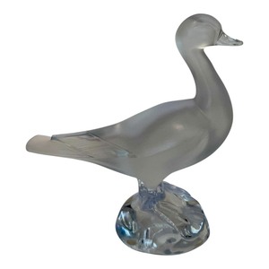 lot 55 image: Large Lalique Standing Crystal Duck