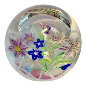 lot 357 image: Caithness Whitefriars Allan Scott Summer Garden Lampwork Paperweight 1988
