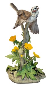 lot 73A image: Boehm Limited Edition Lark Sparrow Porcelain Figurine 400-35