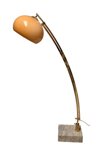 lot 98 image: Vintage Expanding Arc Floor Lamp with Marble Base