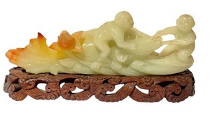 lot 17A image: Antique Carved Jade Figurine
