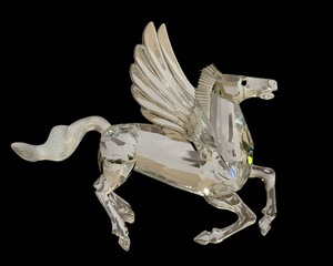 lot 208 image: Swarovski Crystal Horse Wings Pegasus 1998 SCS Annual Figurine