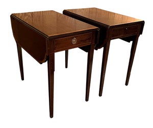 lot 196 image: Two Elegant Drop Leaf Side Tables