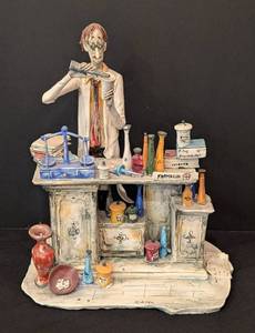 lot 86 image: The Pharmacist Italian Ceramic Figurine by G. Duso