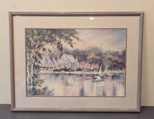 lot 299H image: Large Lake Harriet Band Shell Print by Lou Roman