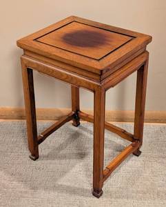 lot 328 image: Petite Vintage Wood Accent Table