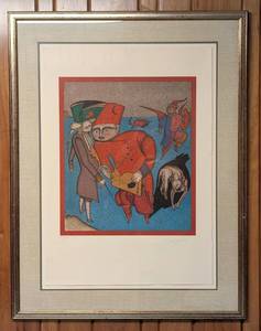 lot 136 image: Untitled VIII Framed Lithograph by Mihail Chemiakin