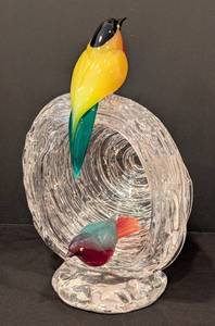 lot 140 image: Large Pino Signoretto Murano Glass Birds Nest