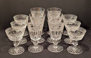 lot 260A image: Vintage Cut Crystal Stemware Set