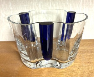 lot 544 image: Beautiful Cobalt Blue Accented Krosno Bowl