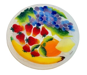 lot 378B image: William McGrath Fused Art Glass Decorative Plate