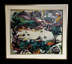 lot 255 image: Original Abstract Painting by Arnold Herstrand