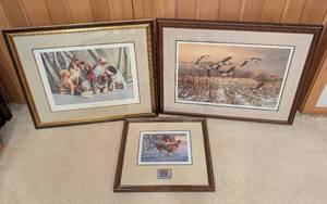 lot 449H image: Three Framed Scenic Nature Prints