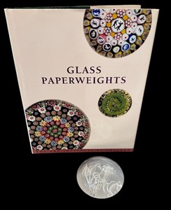lot 551 image: Book Glass Paperweights and Artisan Handblown Paperweight