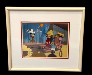lot 36H image: The Good, The Bad, The Huckleberry Framed Hanna Barbera Cel