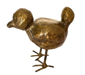 lot 571 image: Brutalist Metal Bird Figurine