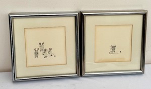 lot 562 image: Pair of Kate Denison Finger Print Framed Artwork