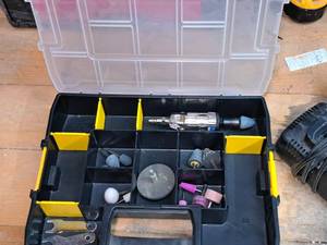 lot 30 image: Companion Air Rotary Tool Kit - 14 Mini Die Grinder, Attachments 875.191280 with Case