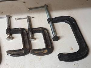 lot 85 image: C-Clamps - 6 (x1) and 3 (x2)