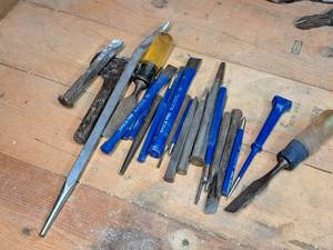 lot 89 image: Lot of (24) Assorted Punches and Chisels