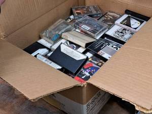 lot 124 image: Lot of (1 Box) Vintage Assorted Music Cassettes - Doors, ACDC, Peter Paul & Mary, BTO, Bad Company, Guns N Roses and much more