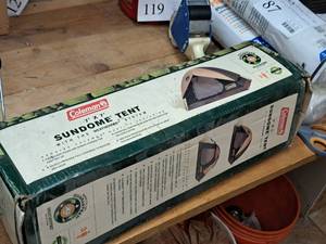lot 134 image: Coleman Sundome Weathertec Tent 7x7