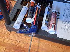 lot 165 image: SealantAdhesive Tubes (x4 unopened) and Adhesive Dispenser Gun