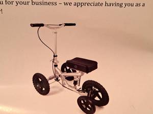 lot 172 image: KneeRover Stabilizer All Terrain Knee Walker Training Wheel (New)
