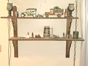 lot 220 image: Wooden Display Shelf 2-shelf