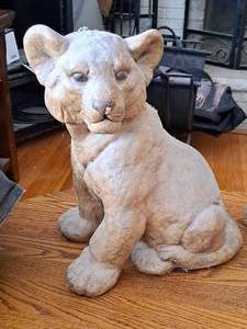 lot 209 image: Lion Cub theme Ceramic Statue 16