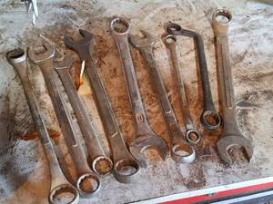 lot 277 image: Lot of (9) Oversize Wrenches - 34 to 1-14