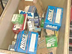 lot 281 image: Assorted Fasteners - Nails, Wire Nuts, Screws