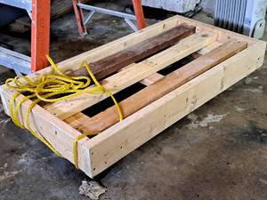 lot 296 image: Custom Wooden Utility Cart