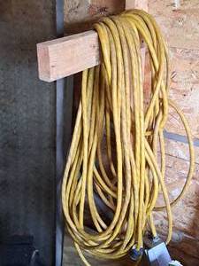 lot 893 image: Heavy Duty Extension Power Cord with 4-Way Plug-In Box