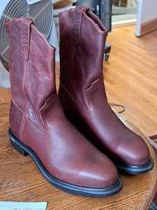 lot 240 image: Red Wings Pecos Size 11 Mens Leather Steel Toe Boots 4470 (Brown) (New )