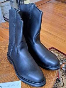 lot 243 image: Red Wings Pecos Size 11 Mens Leather Steel Toe Boots 4471 (Black) (New )