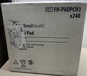 lot 89 image: 1 Case (240 each) NEW Cardinal Health FH-PADPCH3 Curity Extra Wide 5.5 x 13.87&nbspcm&nbspHeavy-Absorbency Postpartum & More Maxi Pads - Unscented -Exceptional softness provides comfort for postpartum care -unique moisture barrier