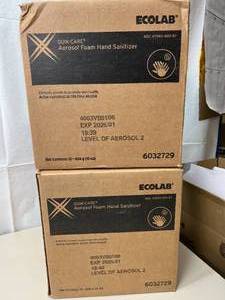 lot 81 image: 2 Cases (12 each per case) NEW Ecolab 6032729 15 oz. Quik-Care Aerosol Foam Hand Sanitizers