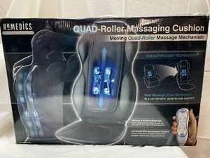 lot 4 image: MSRP $400 NEW Open Box&nbspHomedics Quad-Roller Massaging Cushion Moving Massage Mechanism With Hand Remote