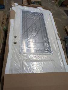 lot 5 image: New Exterior Entry Door with Glass Insert and Frame