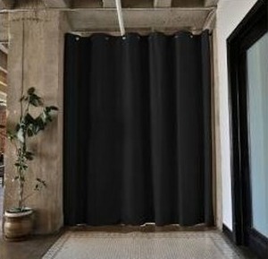lot 18 image: 3-9ft MaKefeile Premium Room Divider Curtain - Midnight Black