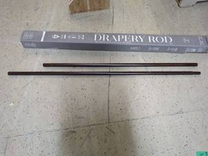lot 31 image: Extendable Drapery Rod Set - 52 to 144 with Hardware