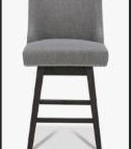 lot 38 image: Set of 2 Chita Asher Swivel Counter Stools with Nailhead Trim in Fog