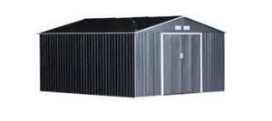 lot 51 image: Outsunny Vinyl-coated Steel Storage Shed Model #845-031V01