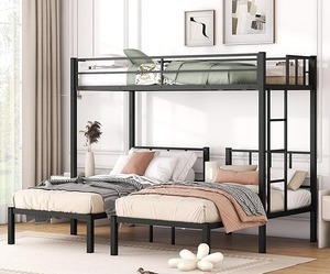 lot 73 image: Metal Bunk Bed Frame, Assembly Instructions and Packaging