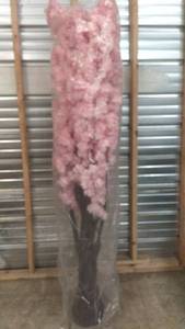 lot 82 image: Artificial Cherry Blossom Tree with Brown Trunk - 5 Feet Tall