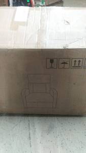lot 83 image: New Fabric Recliner Chair - Boxed Set